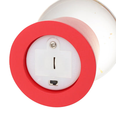 Led Snow Globe Heart Small Red