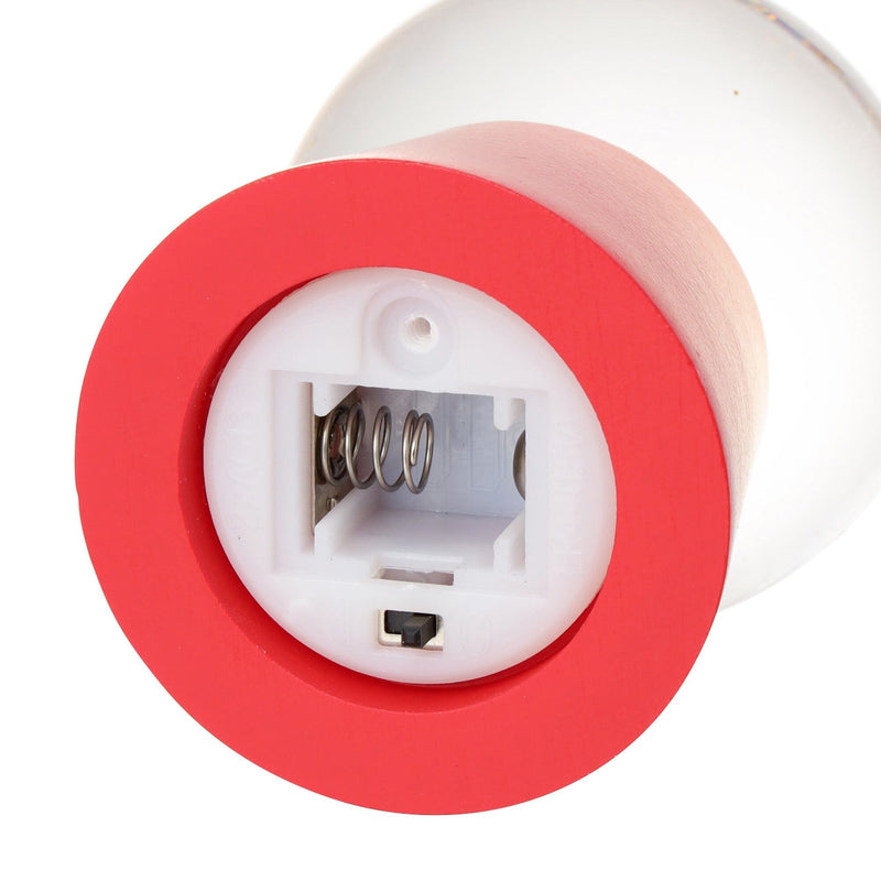 Led Snow Globe Heart Small Red