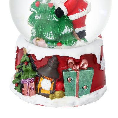 Snow Globe Santa Small Red
