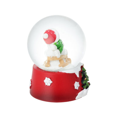 Snow Globe Snowman Small Red