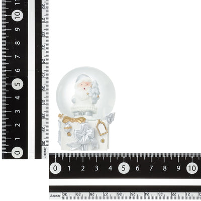 Snow Globe Santa Small White