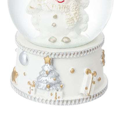 Snow Globe Snowman Small White