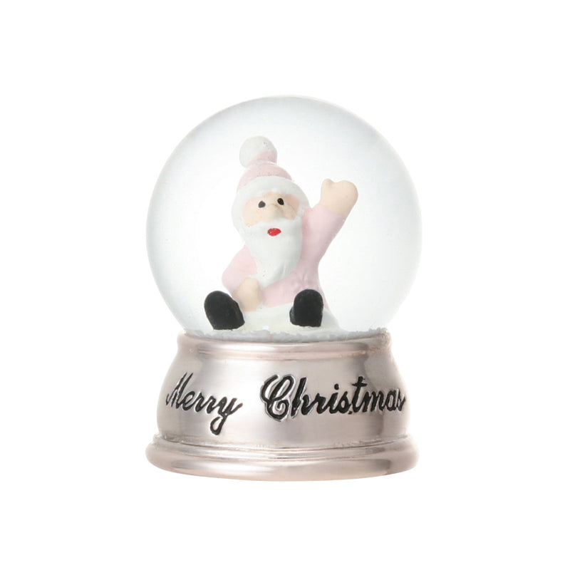 Snow Globe Santa XS Pink