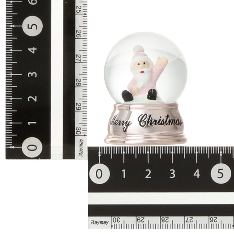 Snow Globe Santa XS Pink