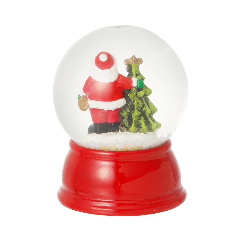 Snow Globe Santa & Tree XS Red