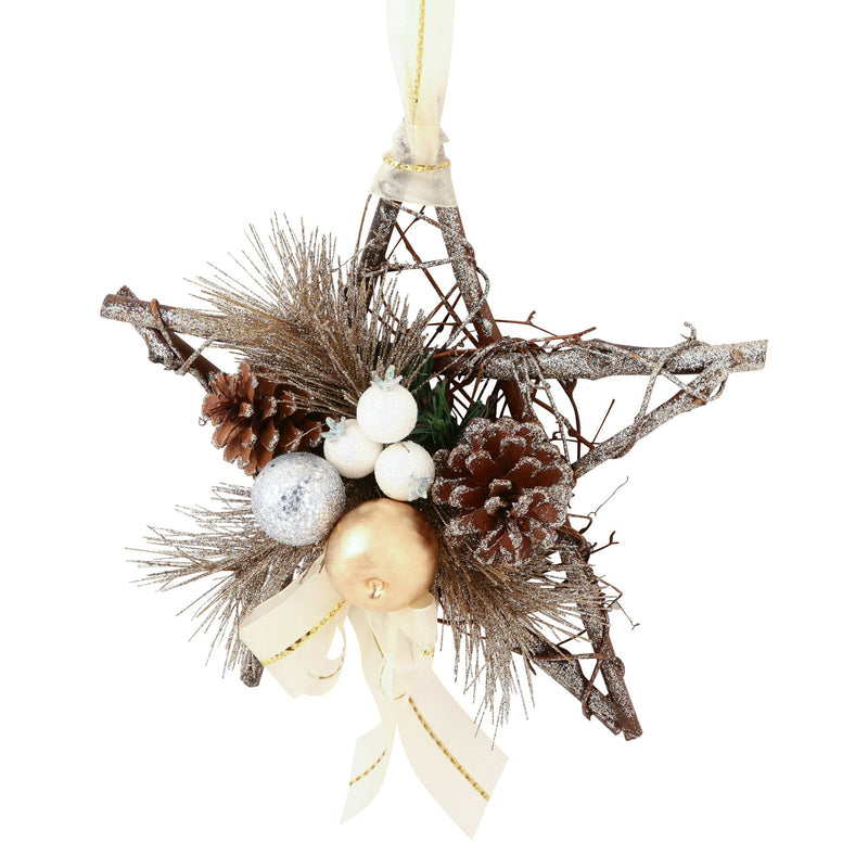 Wreath Star Medium White