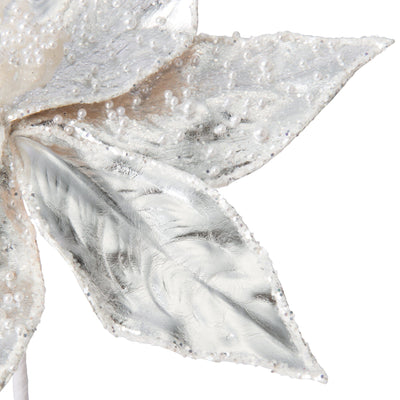 Art Plant Pearl Poinsettia Silver