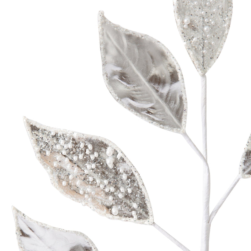 Art Plant Pearl Leaf Silver