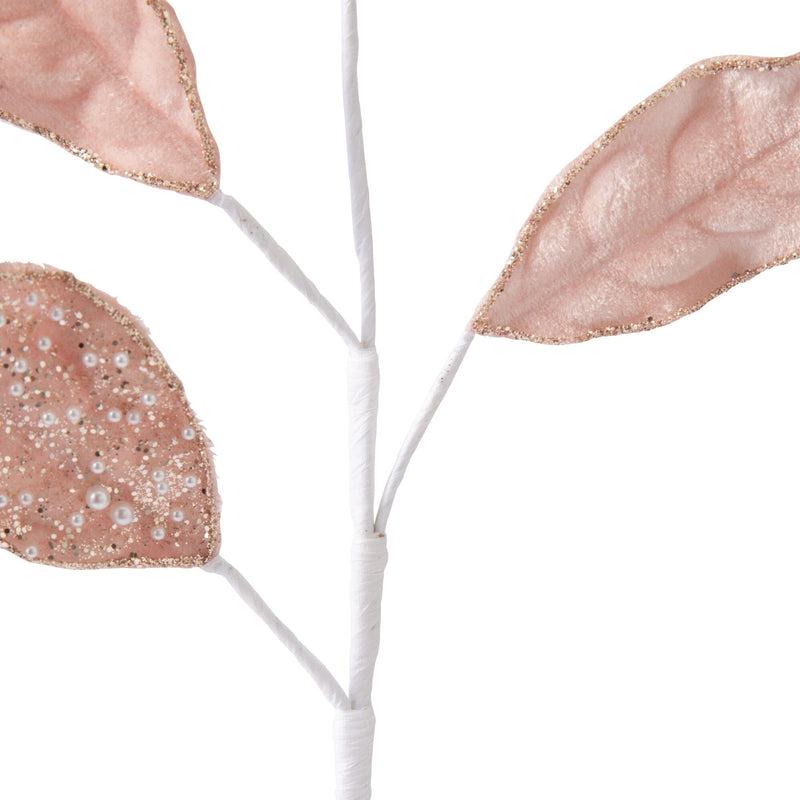 Art Plant Pearl Leaf Light Pink