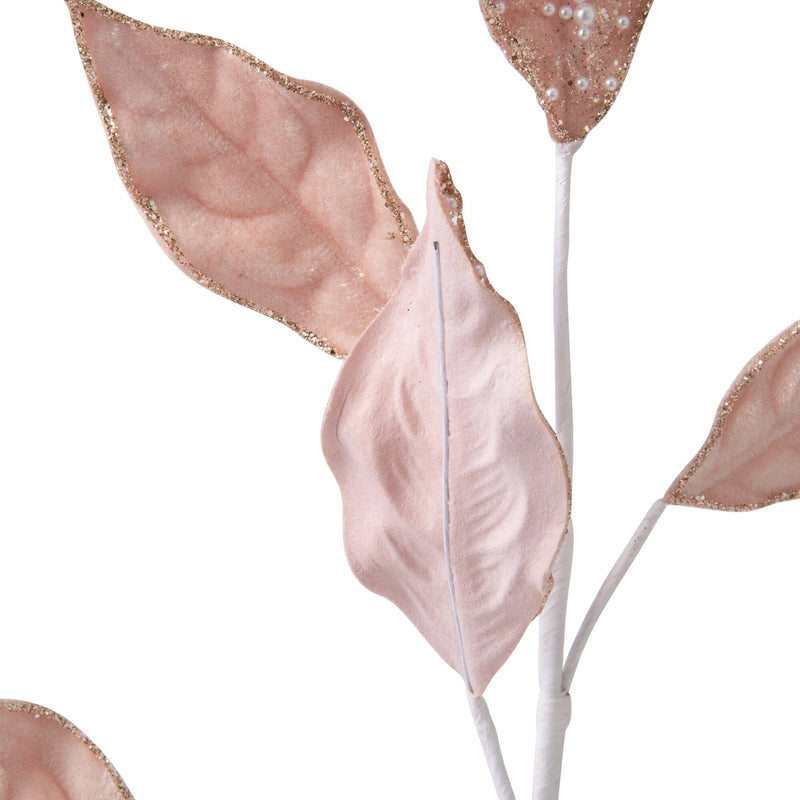 Art Plant Pearl Leaf Light Pink