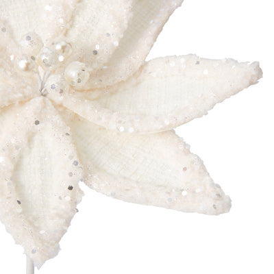 Art Plant Tweed Poinsettia White