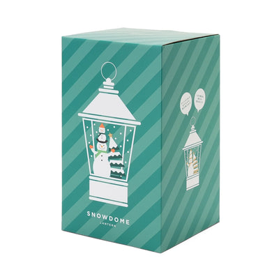 Snow Globe Square Lantern Snowman Large