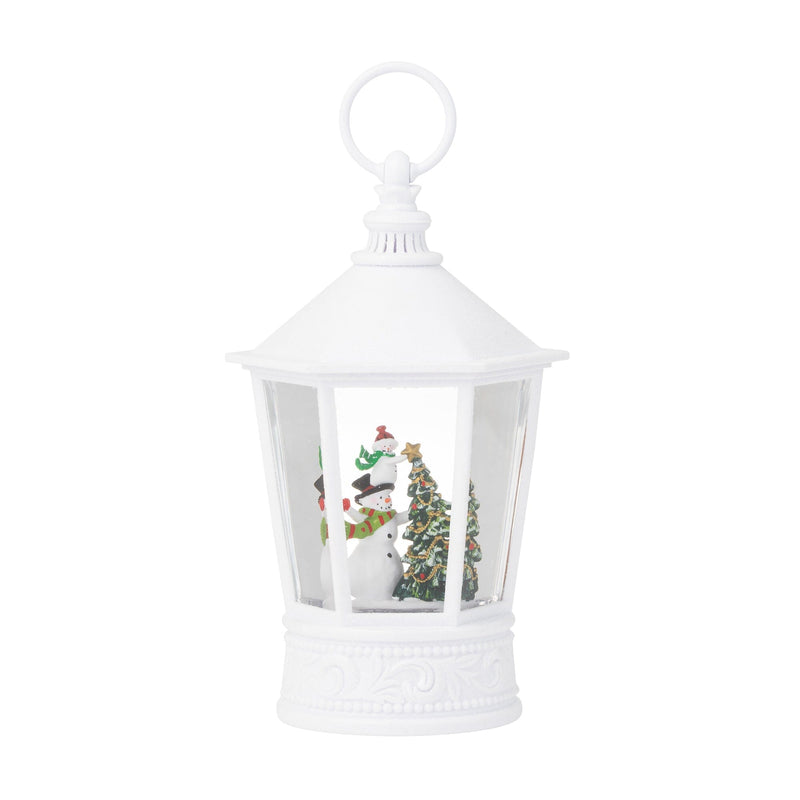 Snow Globe Square Lantern Snowman Large