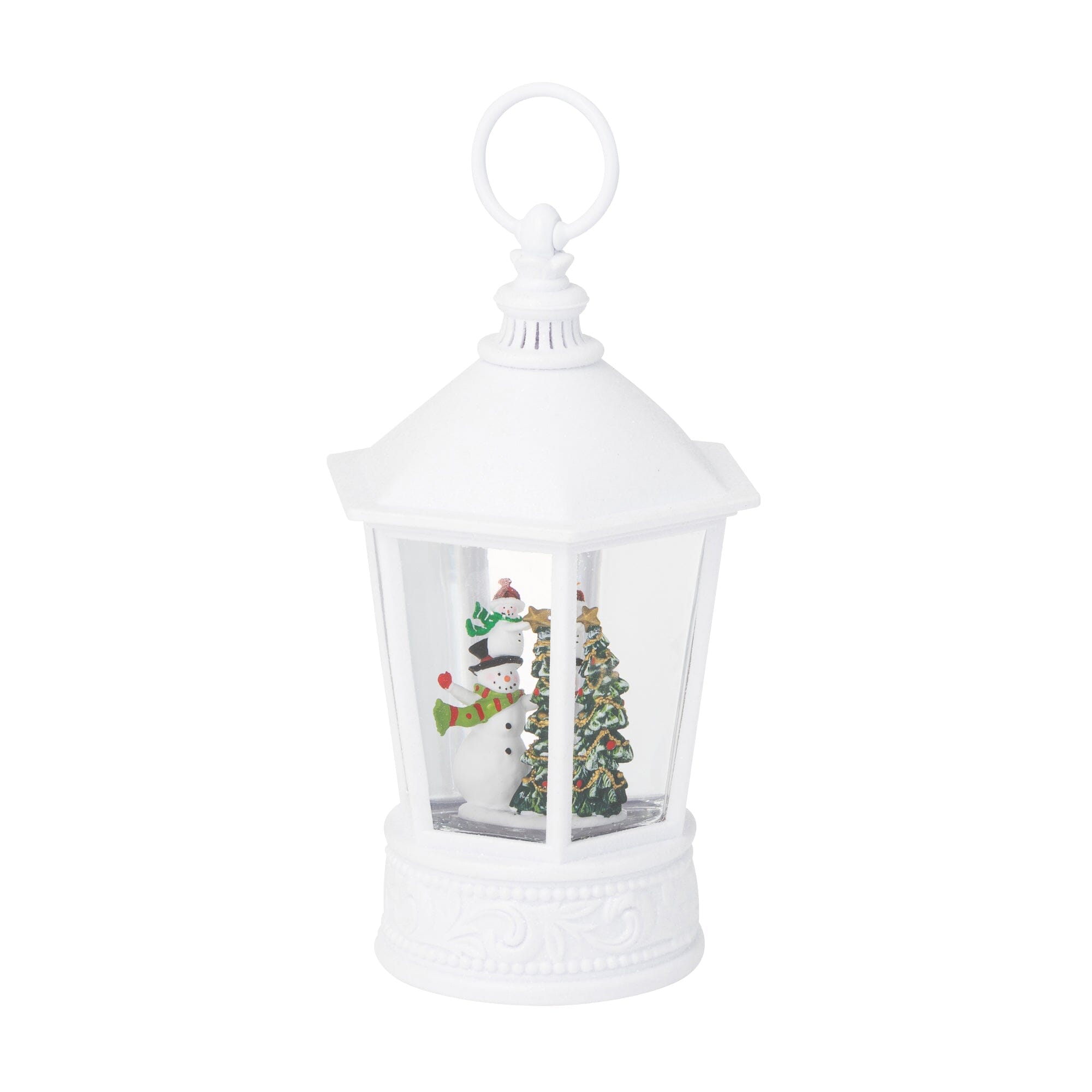 Snow Globe Square Lantern Snowman Large