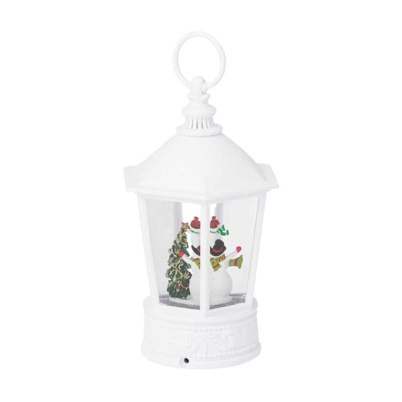 Snow Globe Square Lantern Snowman Large