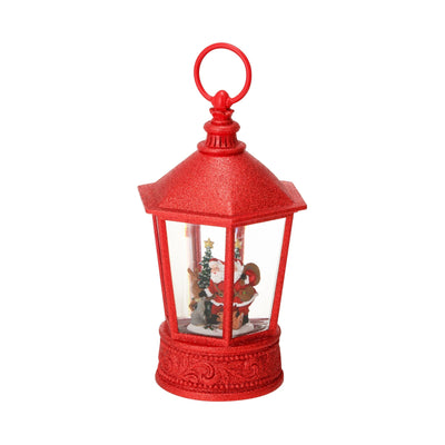 Snow Globe Square Lantern Santa Large