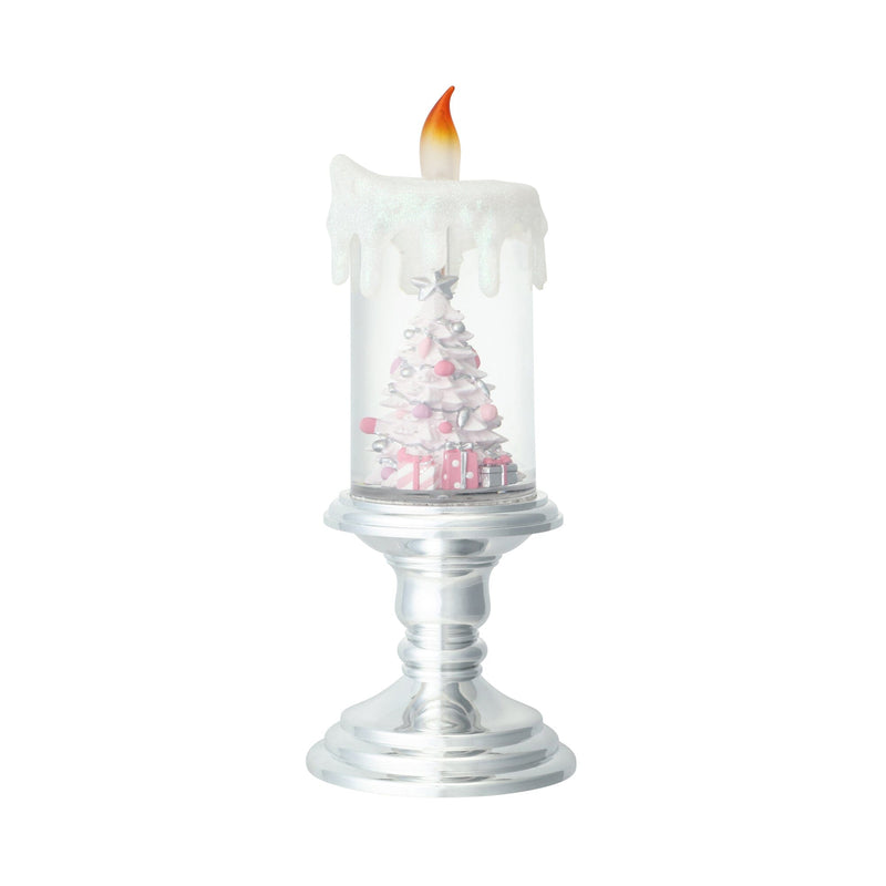 Snow Globe Candle Tree Large Silver