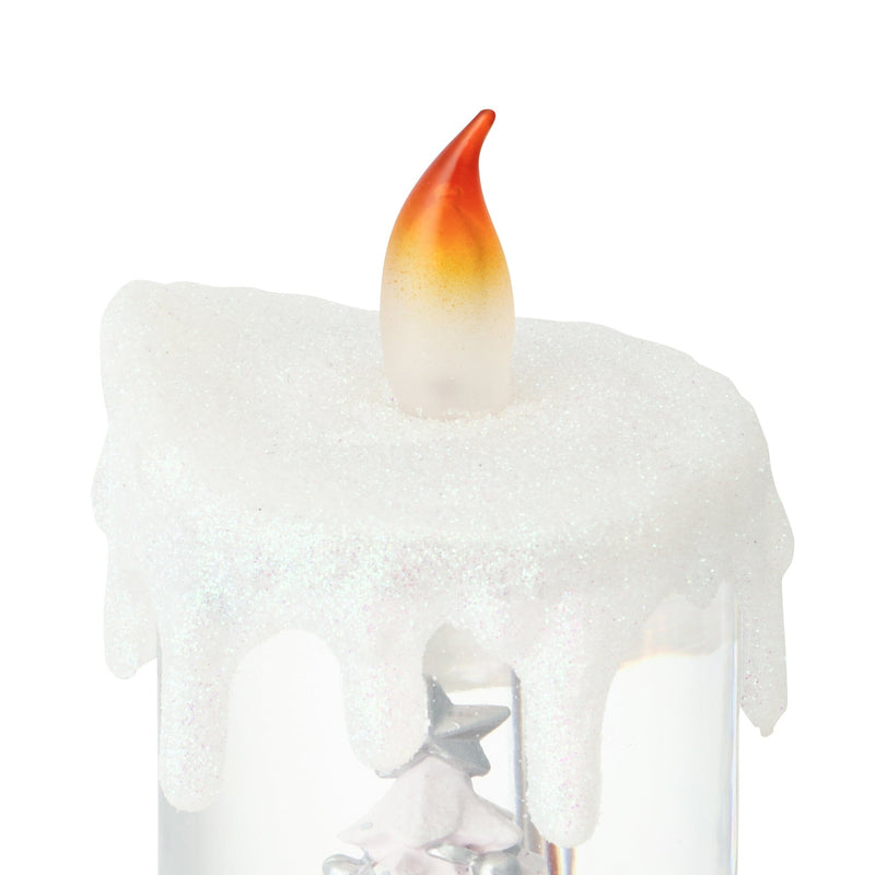 Snow Globe Candle Tree Large Silver