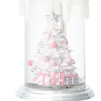 Snow Globe Candle Tree Large Silver