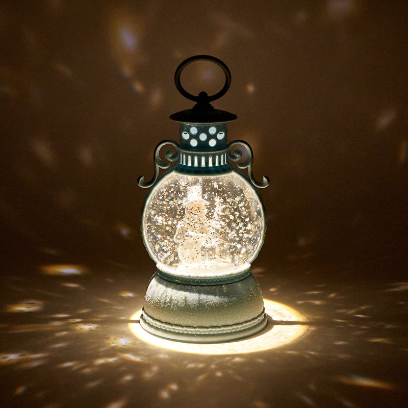 Snow Globe Round Lantern Snowman Large