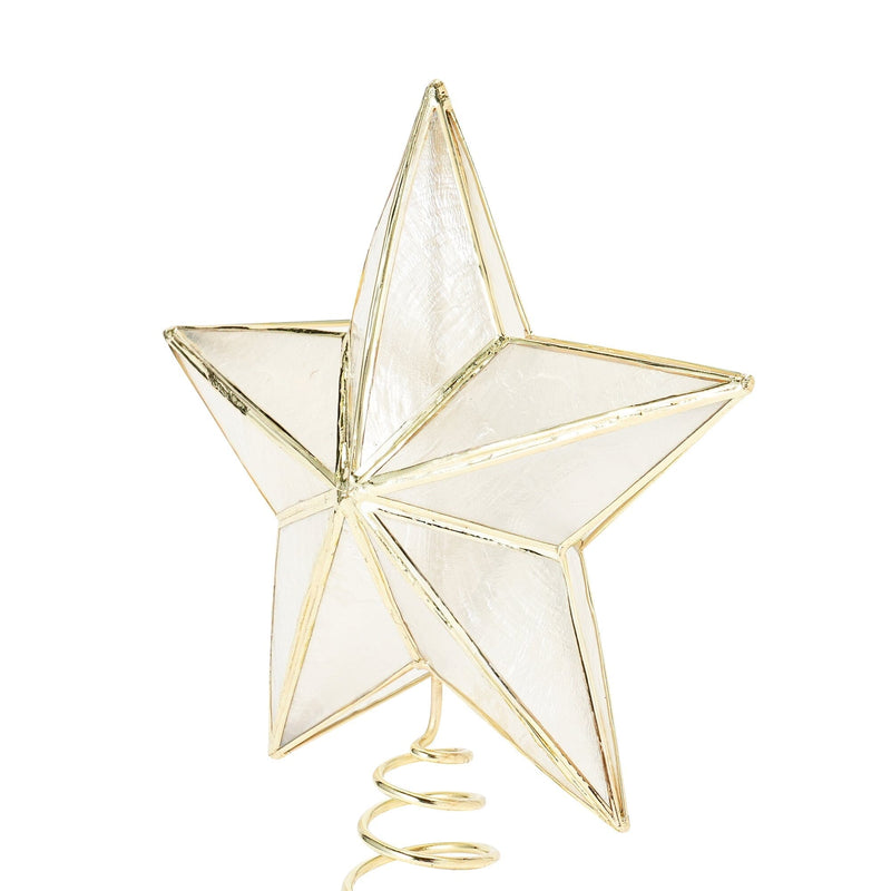星星樹裝飾 TOP CAPIZ STAR 小號透明