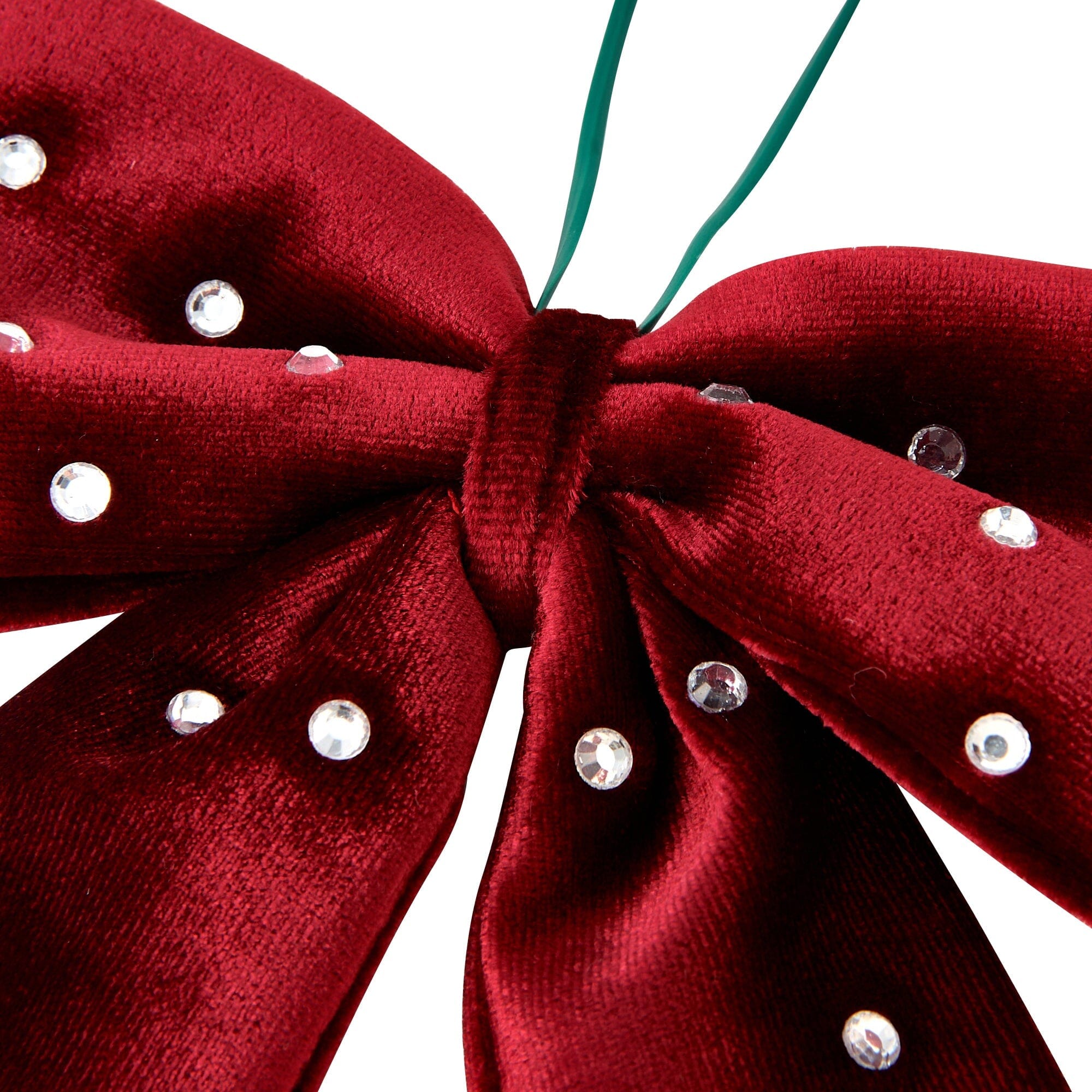 6件紅色天鵝絨緞帶蝴蝶結