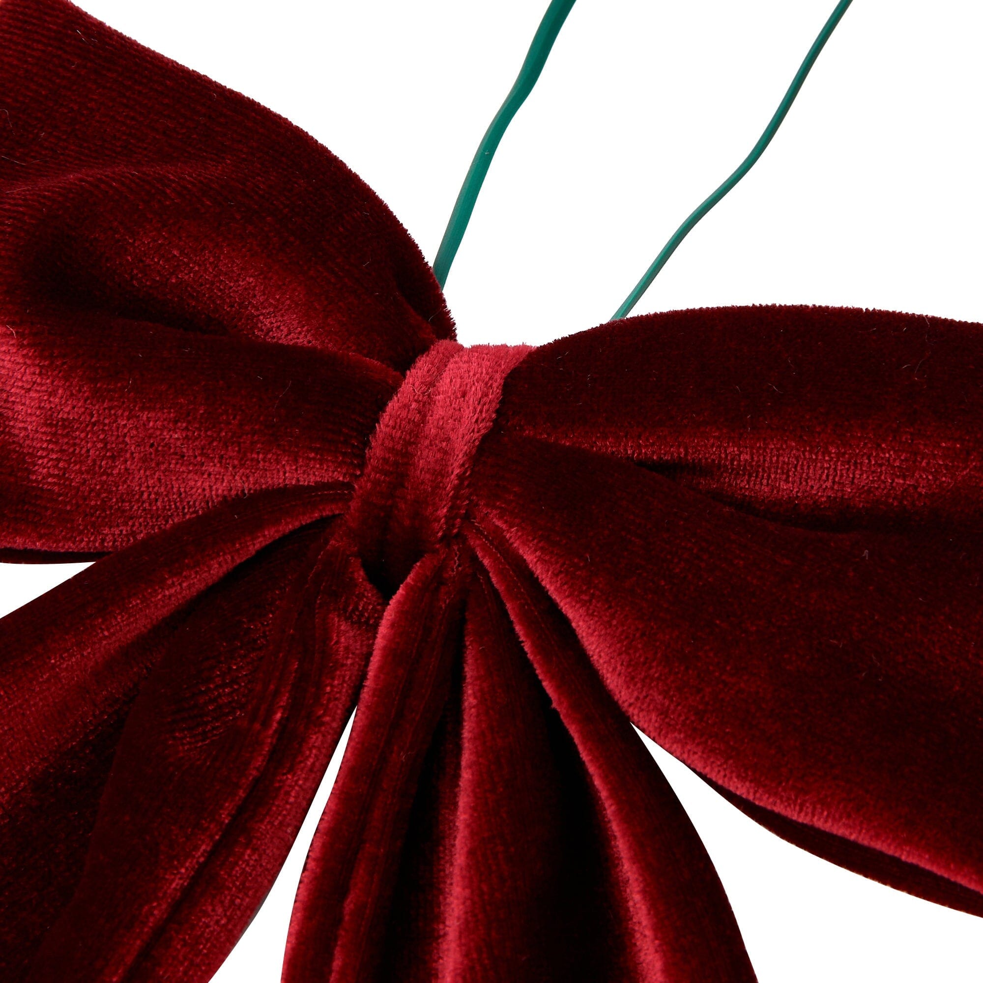 6件紅色天鵝絨緞帶蝴蝶結