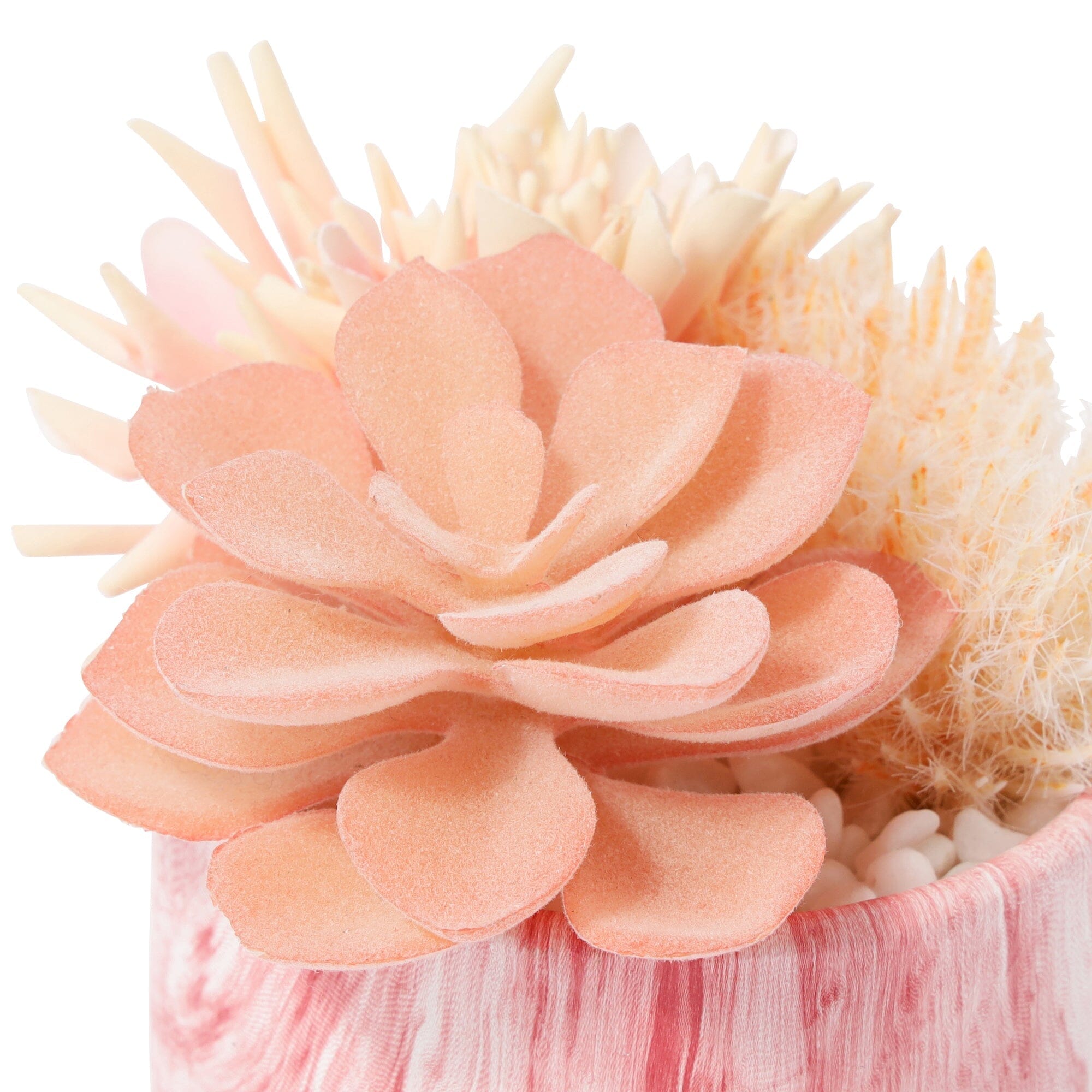 Art Green & Pot Succulent Light Pink