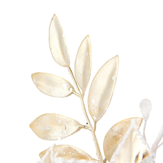 Petite Bouquet Pearl Poinsettia Gold