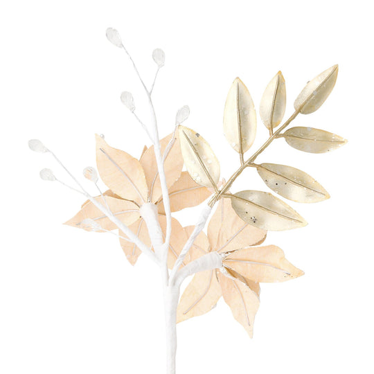Petite Bouquet Pearl Poinsettia Gold