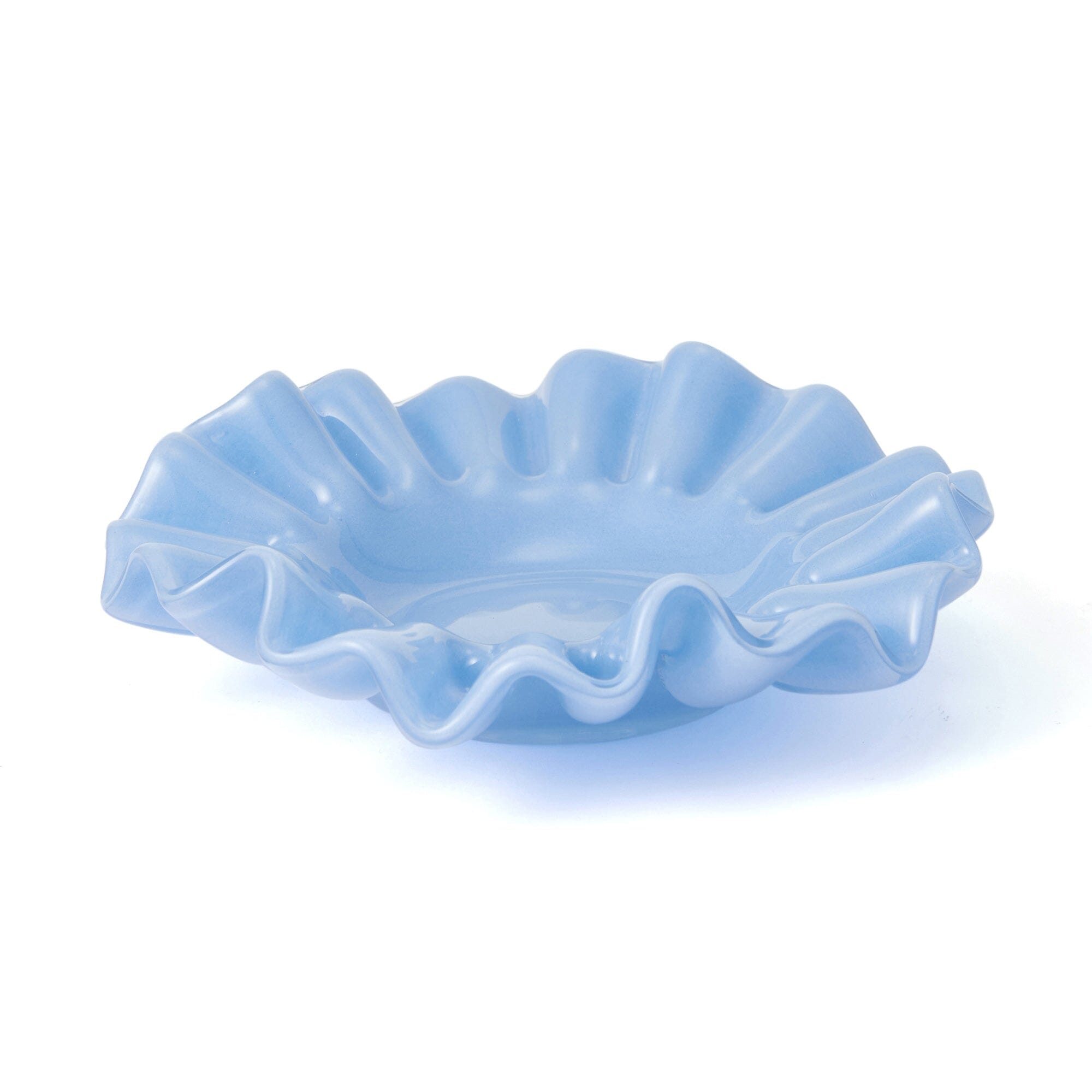 Glass Frill Accessory Tray Blue
