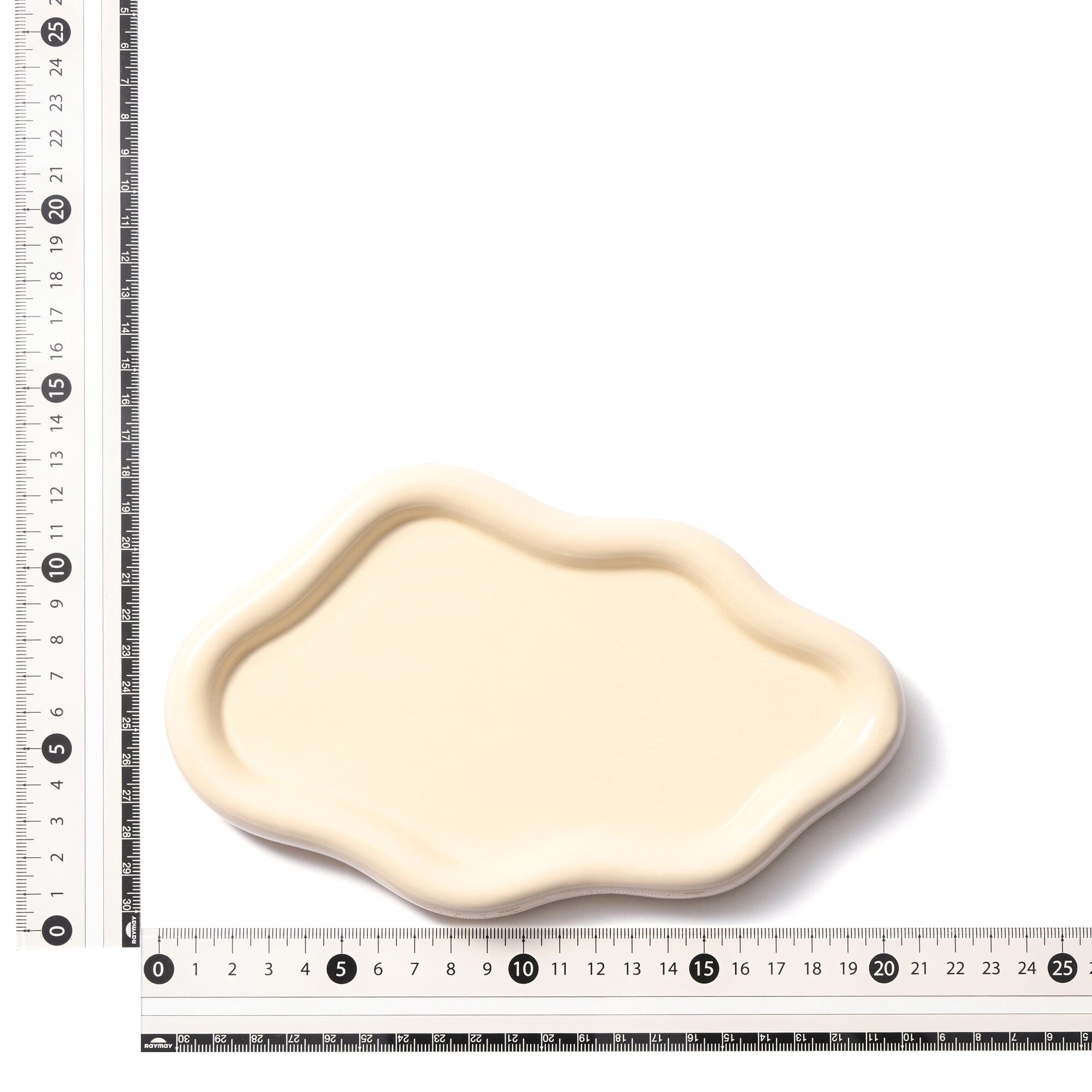 Ceramic Wave Accessory Tray Ivory