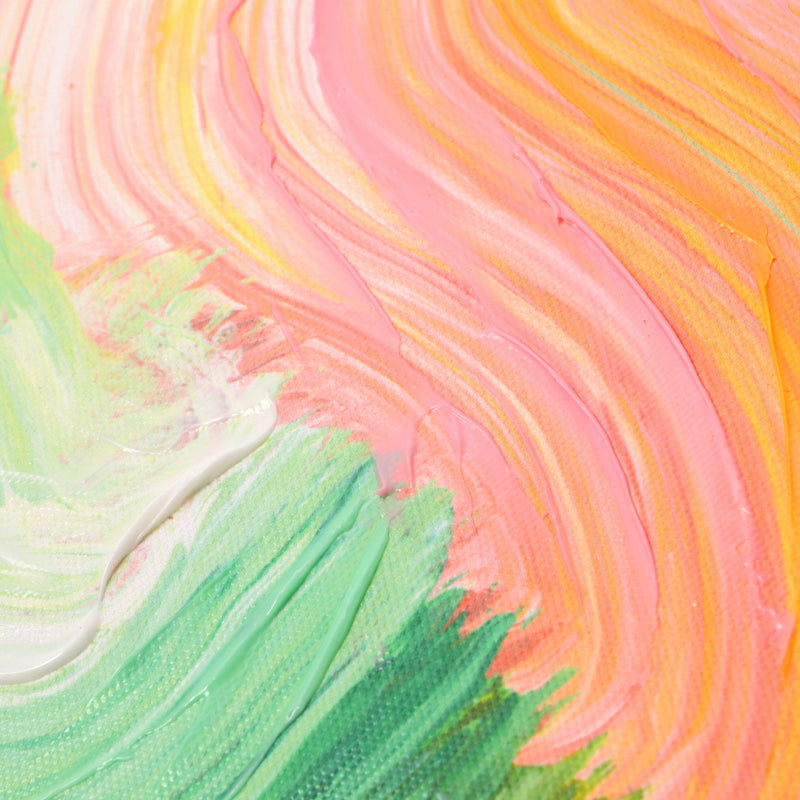 Painting Art Board Wave Medium Green