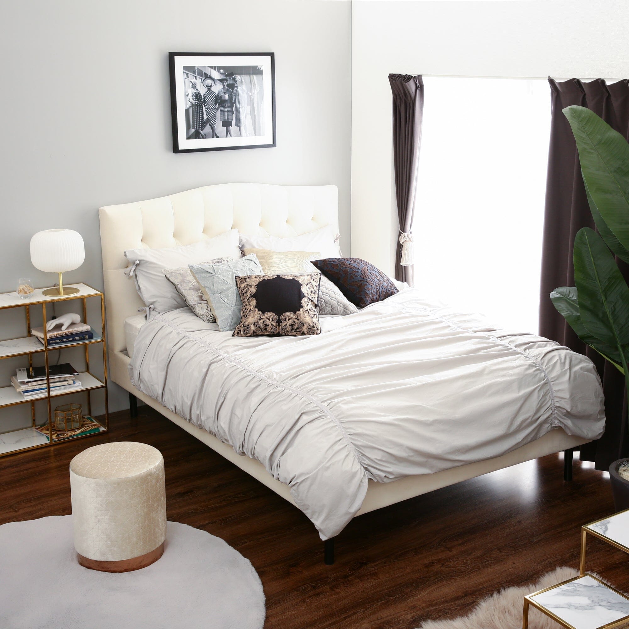Brissa Bed Dimple Single (A) W1065×D2090×H1230White