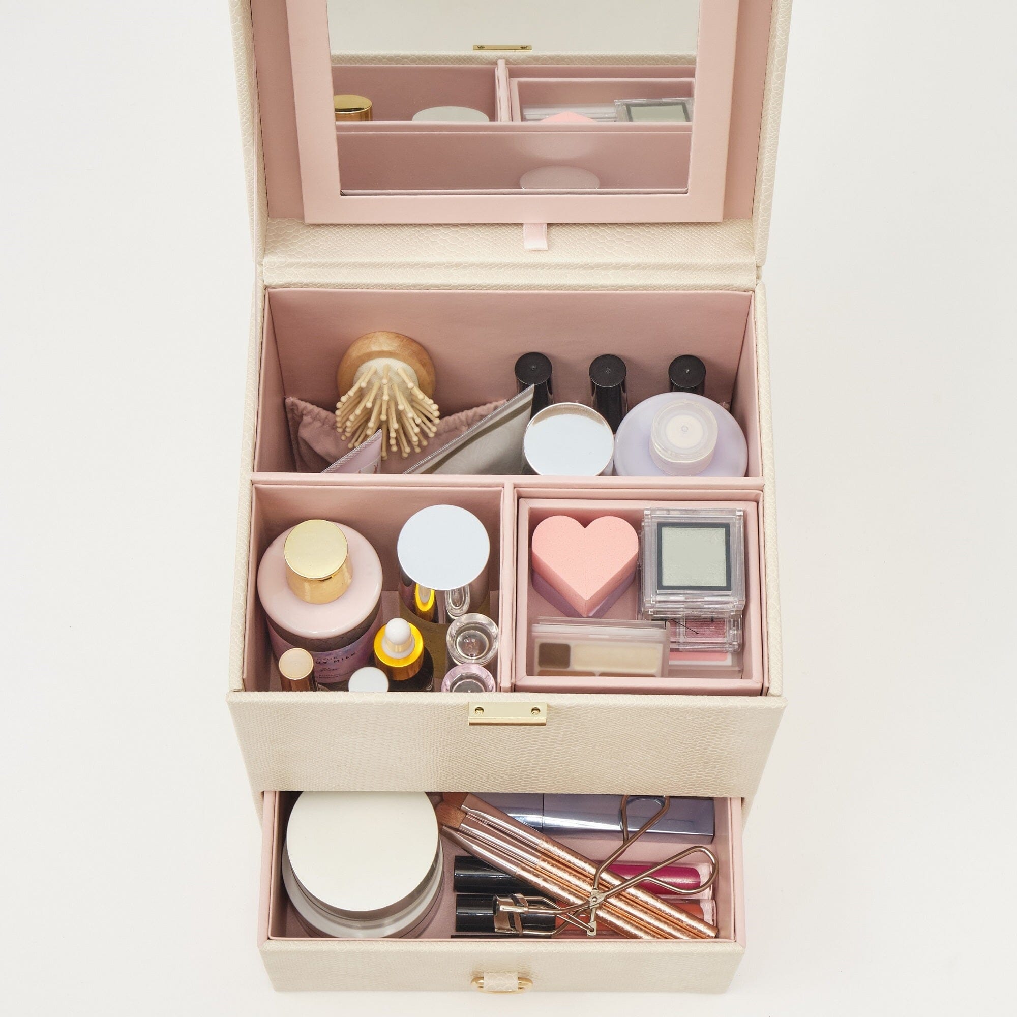 Bicolor Cosmetic Box Beige