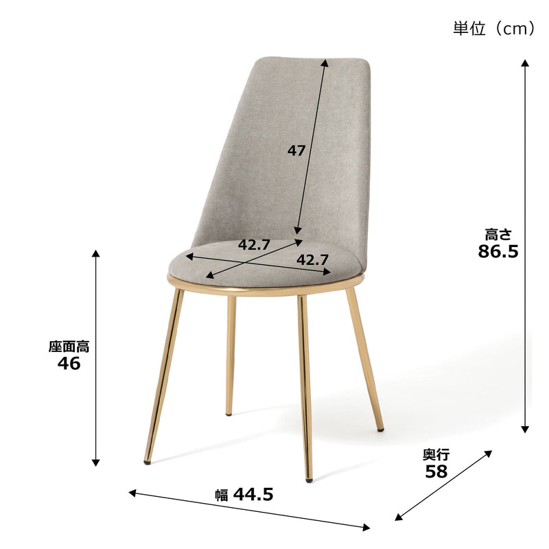 Felicite Chair 2  W445×D580×H865 Grey