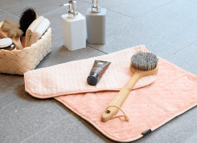 CHENILLE 漸變圖案 浴室地墊 淺藍色