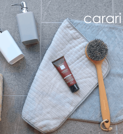 CHENILLE 漸變圖案 浴室地墊 淺藍色