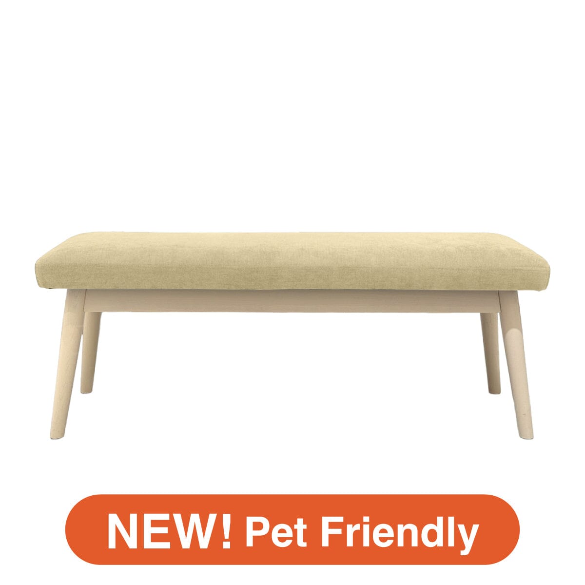 Pioni Bench Light Beige X White (W1150× D380 × H440)
