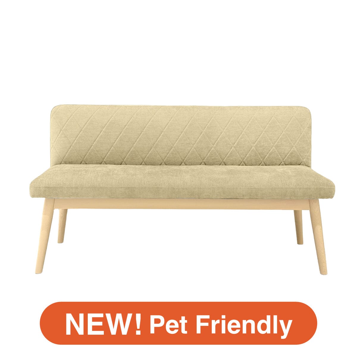 Pioni Sofa Light Beige X Natural (W1350 × D537 × H740)