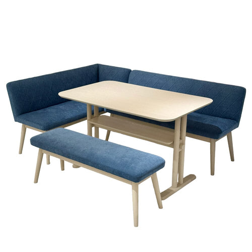 Pioni Couch Left Blue X White (W1350 × D537 × H740)