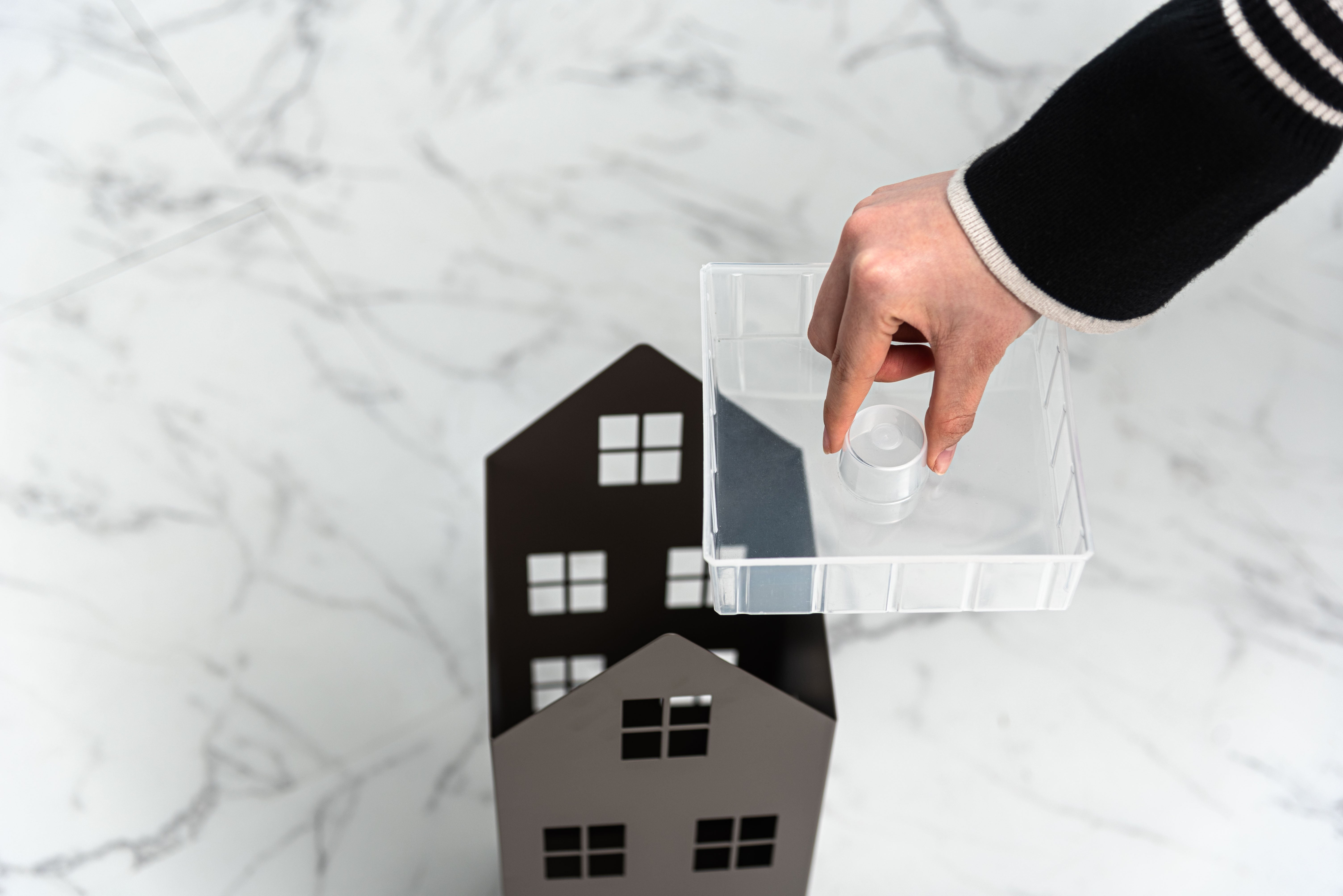 Umbrella Stand House Gray