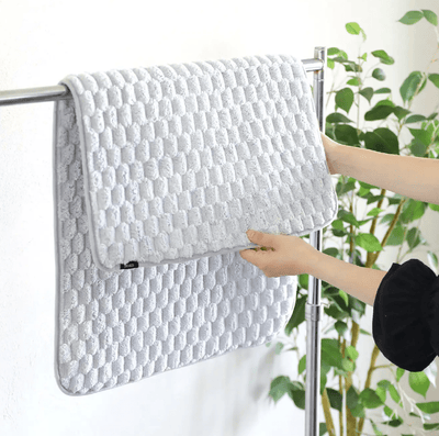 CHENILLE 漸變圖案 浴室地墊 淺藍色