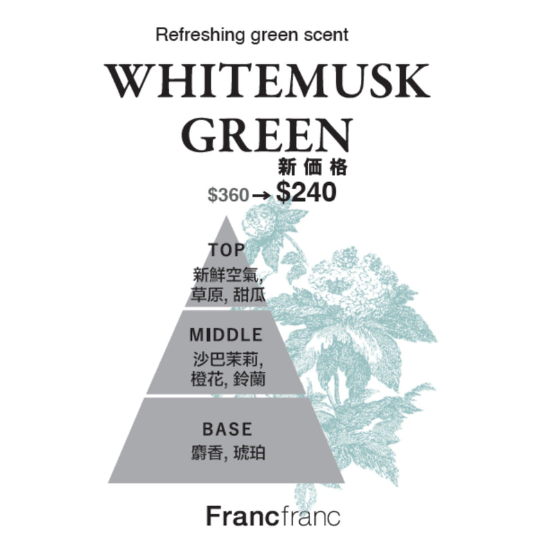 Classic Flower White Musk Green Diffuser