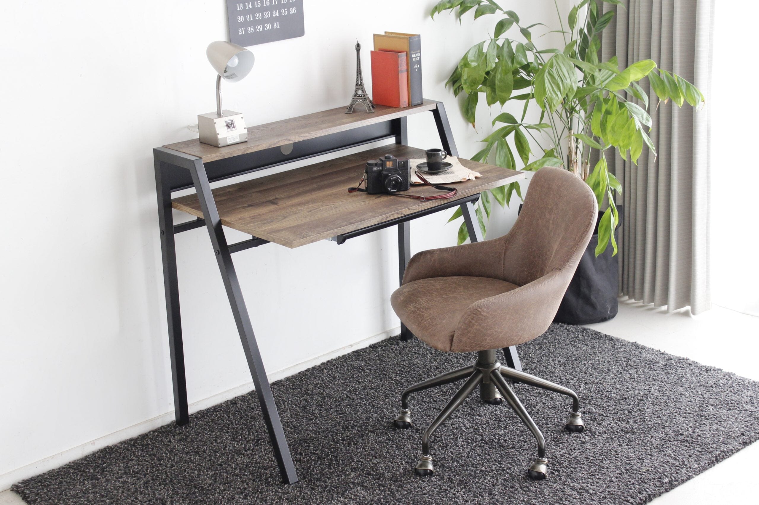 Rgn 96 Desk  960 X 580 X 875 Black X Brown