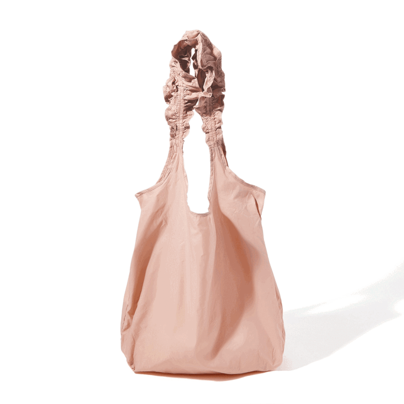 KUSHURAKU  褶邊環保袋 粉色