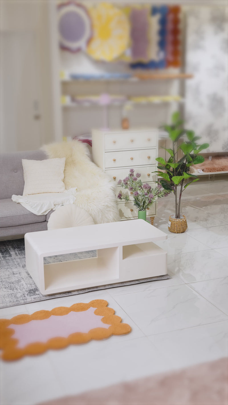 Embossed Stacking Drawer Medium Ivory