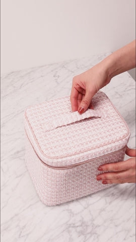 Tweed Vanity Pouch Large Black