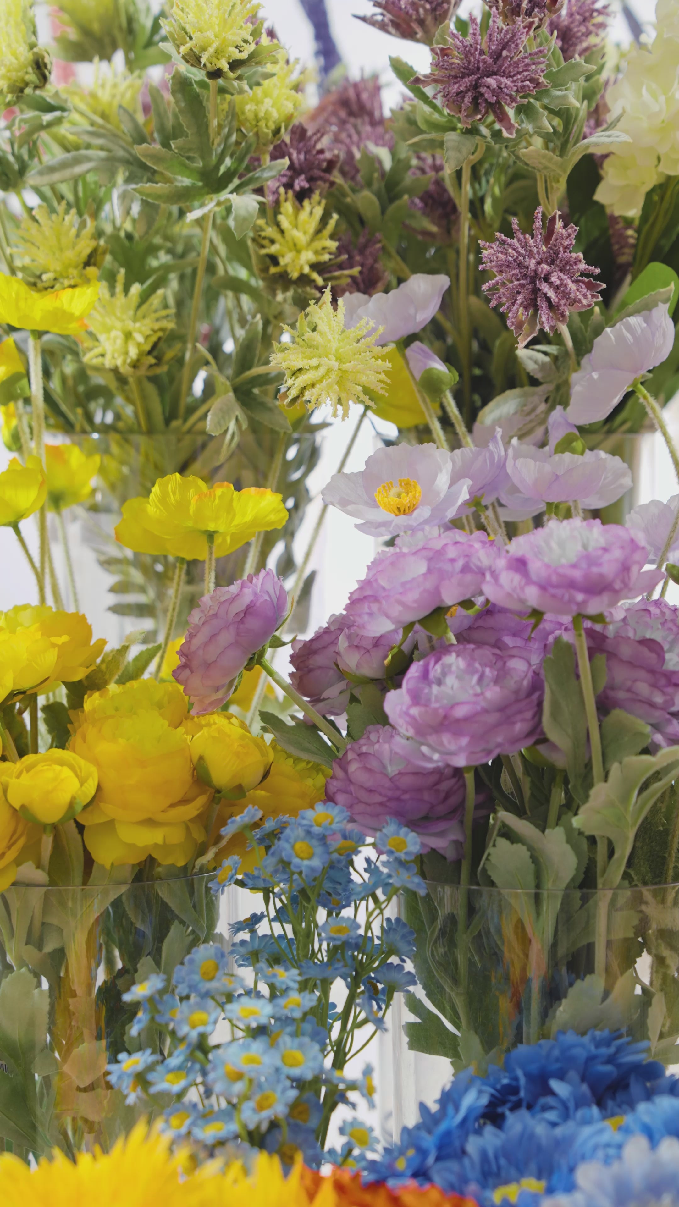 Ceramic Pop Flower Vase Medium Light Blue