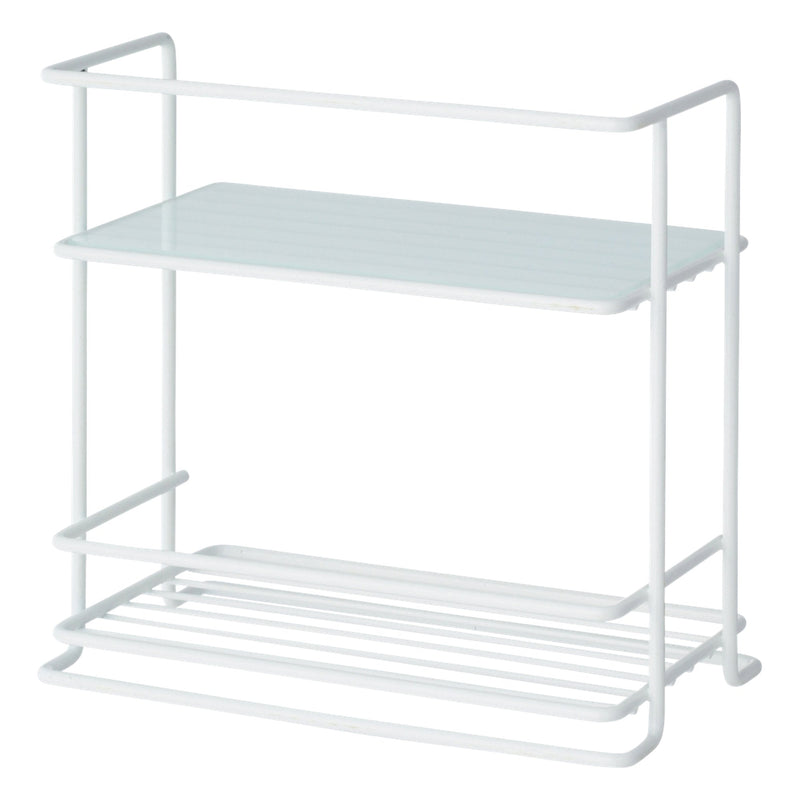 KITCHEN RACK WITH GLASS SMALL WHITE 　